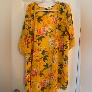 Landy Crochet Trim Open Front Woven